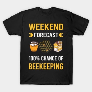 Weekend Forecast Beekeeping Beekeeper Apiculture T-Shirt